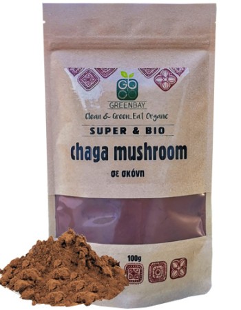 Chaga Mανιτάρι σε Σκόνη (100γρ) Green Bay