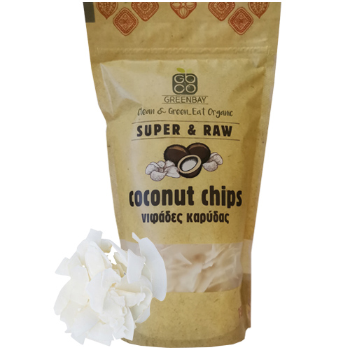 Raw Νιφάδες/Τσιπς Καρύδας 'Coconut Chips' (150γρ) Green Bay