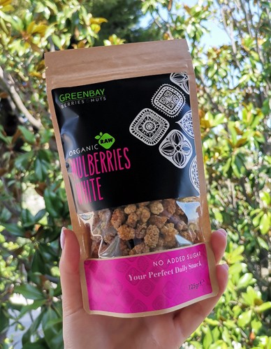 Λευκά Μούρα 'Mulberries' Αποξηραμένα - Χωρίς Ζάχαρη (125γρ) Green Bay
