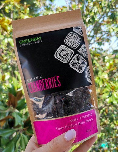 Κράνμπερι Αποξηραμένα - Χωρίς Ζάχαρη (125gr) Green Bay