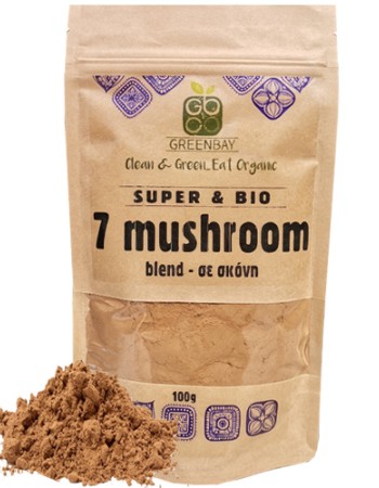 Μείγμα 7 Θεραπευτικών Μανιταριών '7 Mushroom Blend' (100γρ) Green Bay