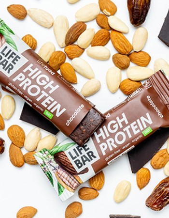 Vegan Μπάρα 'Πρωτεΐνης Σοκολάτα' Lifebar - Χωρίς Γλουτένη/Ζάχαρη (40γρ) Lifefood