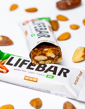 Vegan Μπάρα Ενέργειας 'Καρύδια Βραζιλίας' Lifebar - Χωρίς Γλουτένη/Ζάχαρη (40γρ) Lifefood