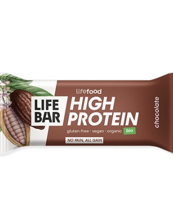 Vegan Μπάρα 'Πρωτεΐνης Σοκολάτα' Lifebar - Χωρίς Γλουτένη/Ζάχαρη (40γρ) Lifefood
