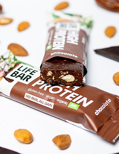 Vegan Μπάρα 'Πρωτεΐνης Σοκολάτα' Lifebar - Χωρίς Γλουτένη/Ζάχαρη (40γρ) Lifefood