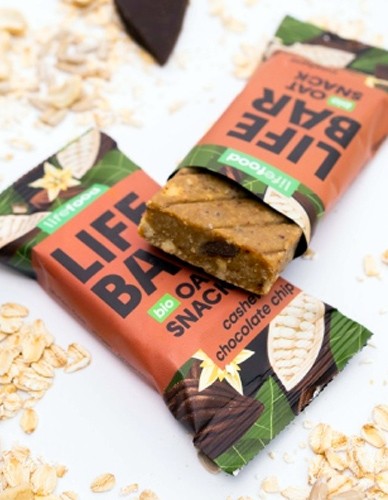 Vegan Μπάρα Βρώμης 'Κάσιους & Κομμάτια Σοκολάτας' Lifebar - Χωρίς Γλουτένη (40γρ) Lifefood