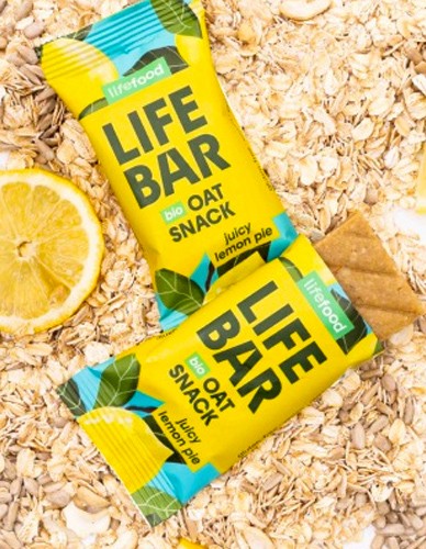 Vegan Μπάρα Βρώμης 'Λεμόνι' Lifebar - Χωρίς Γλουτένη (40γρ) Lifefood