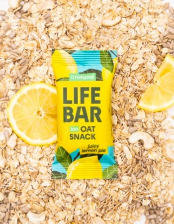 Vegan Μπάρα Βρώμης 'Λεμόνι' Lifebar - Χωρίς Γλουτένη (40γρ) Lifefood