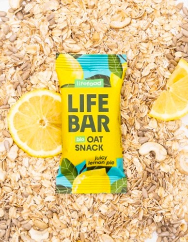 Vegan Μπάρα Βρώμης 'Λεμόνι' Lifebar - Χωρίς Γλουτένη (40γρ) Lifefood