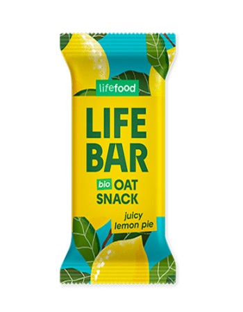 Vegan Μπάρα Βρώμης 'Λεμόνι' Lifebar - Χωρίς Γλουτένη (40γρ) Lifefood