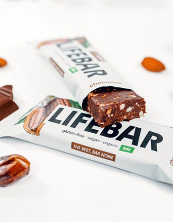 Ωμή Vegan Μπάρα Ενέργειας 'Σοκολάτα' Lifebar - Χωρίς Γλουτένη/Ζάχαρη (40γρ) Lifefood