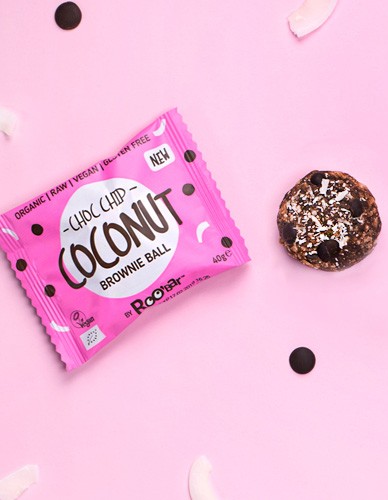 Vegan Μπαλίτσες Brownie με Καρύδα κ' Κομματάκια Σοκολάτας (40γρ) Roobar