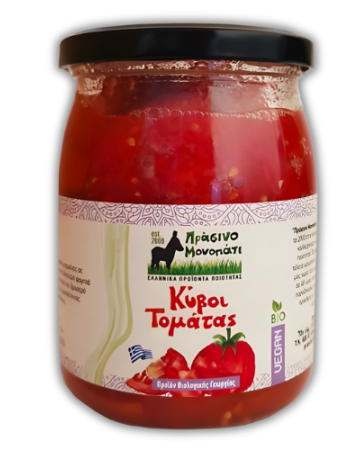 Κύβοι Τομάτας - Χωρίς Προσθήκη Αλατιού (580ml) Πράσινο Μονοπάτι