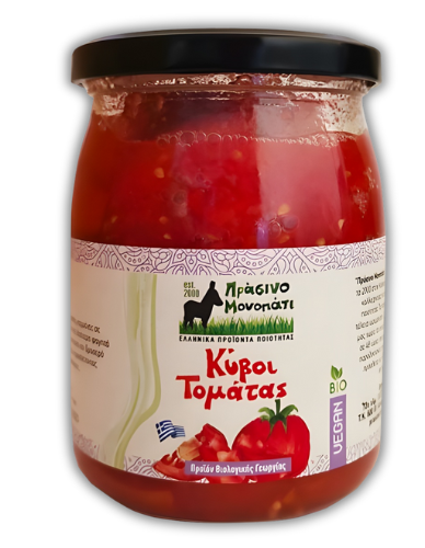 Κύβοι Τομάτας - Χωρίς Προσθήκη Αλατιού (580ml) Πράσινο Μονοπάτι